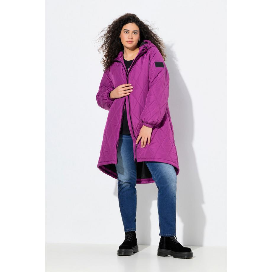 Ulla Popken Manteau matelassé léger imperméable fermeture éclair à double sens  