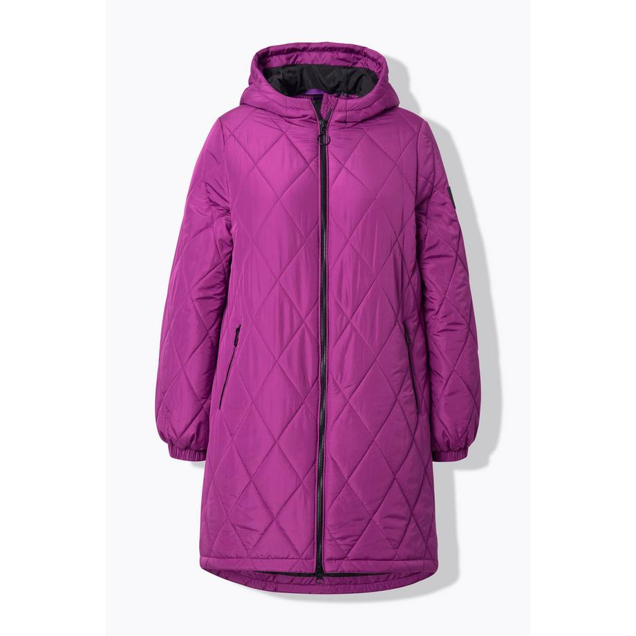 Ulla Popken Manteau matelassé léger imperméable fermeture éclair à double sens  