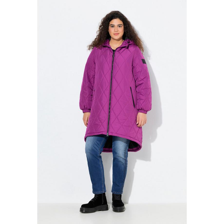 Ulla Popken Manteau matelassé léger imperméable fermeture éclair à double sens  