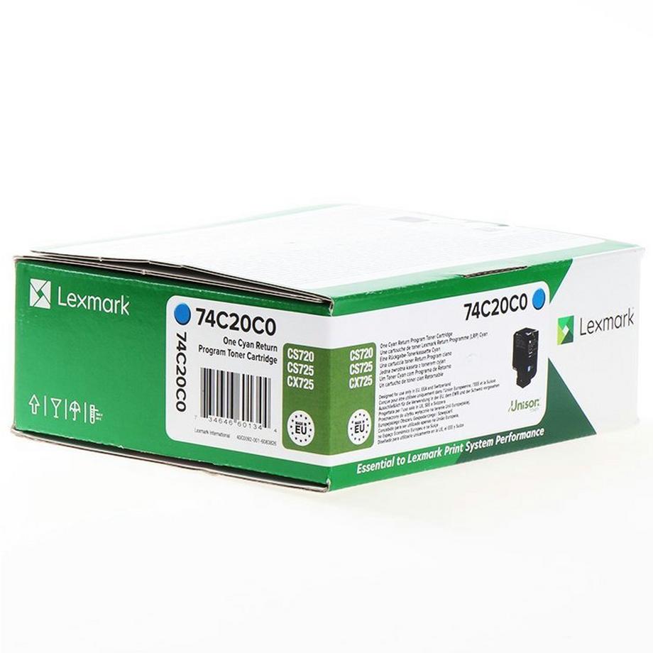 Lexmark  LEXMARK Toner-Modul return cyan 74C20C0 CS720/725/CX725 3000 Seiten 
