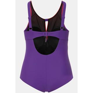 Ulla Popken  Maillot de bain, dégradé de couleurs, bonnets souples, drapé 