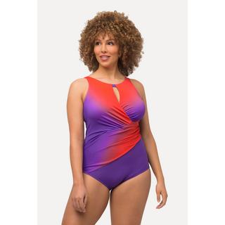 Ulla Popken  Maillot de bain, dégradé de couleurs, bonnets souples, drapé 