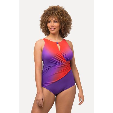 Ulla Popken  Maillot de bain, dégradé de couleurs, bonnets souples, drapé 