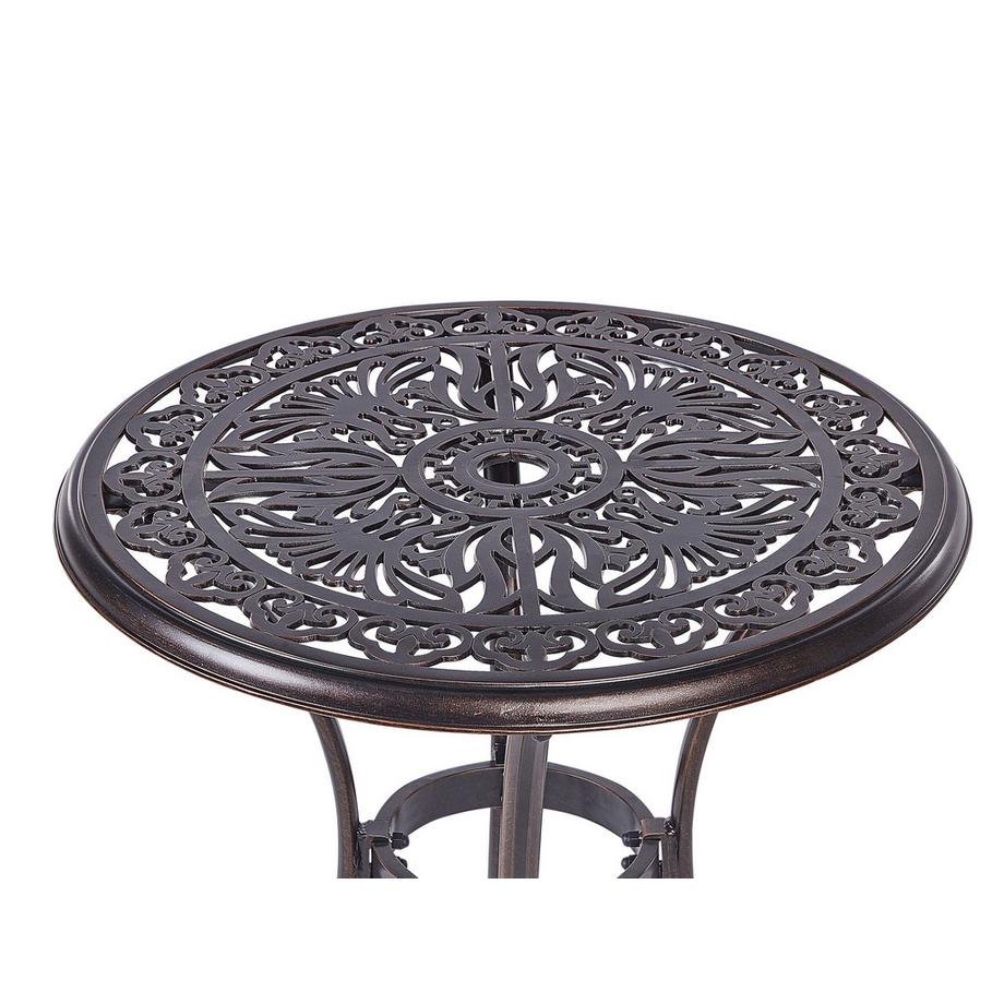 Beliani Outdoor Bistrotisch aus Aluminium Retro ANDALO  