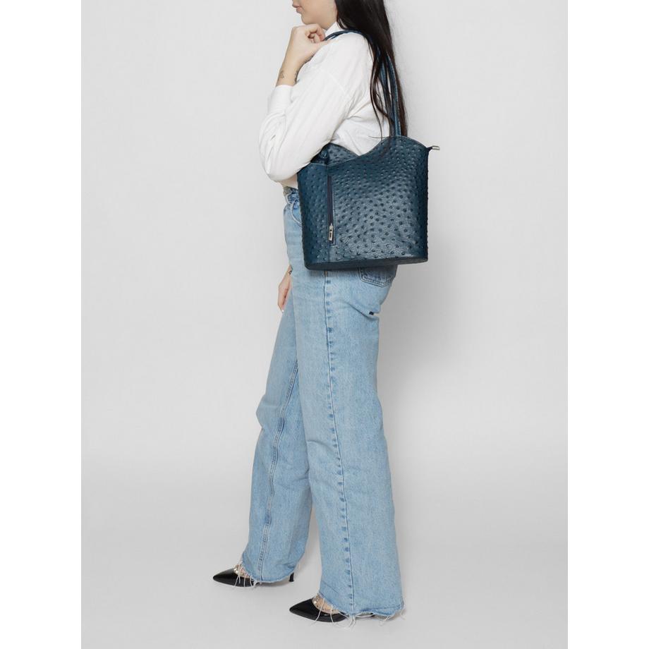 Gave Lux Straussenleder Umwandelbarer Rucksack  