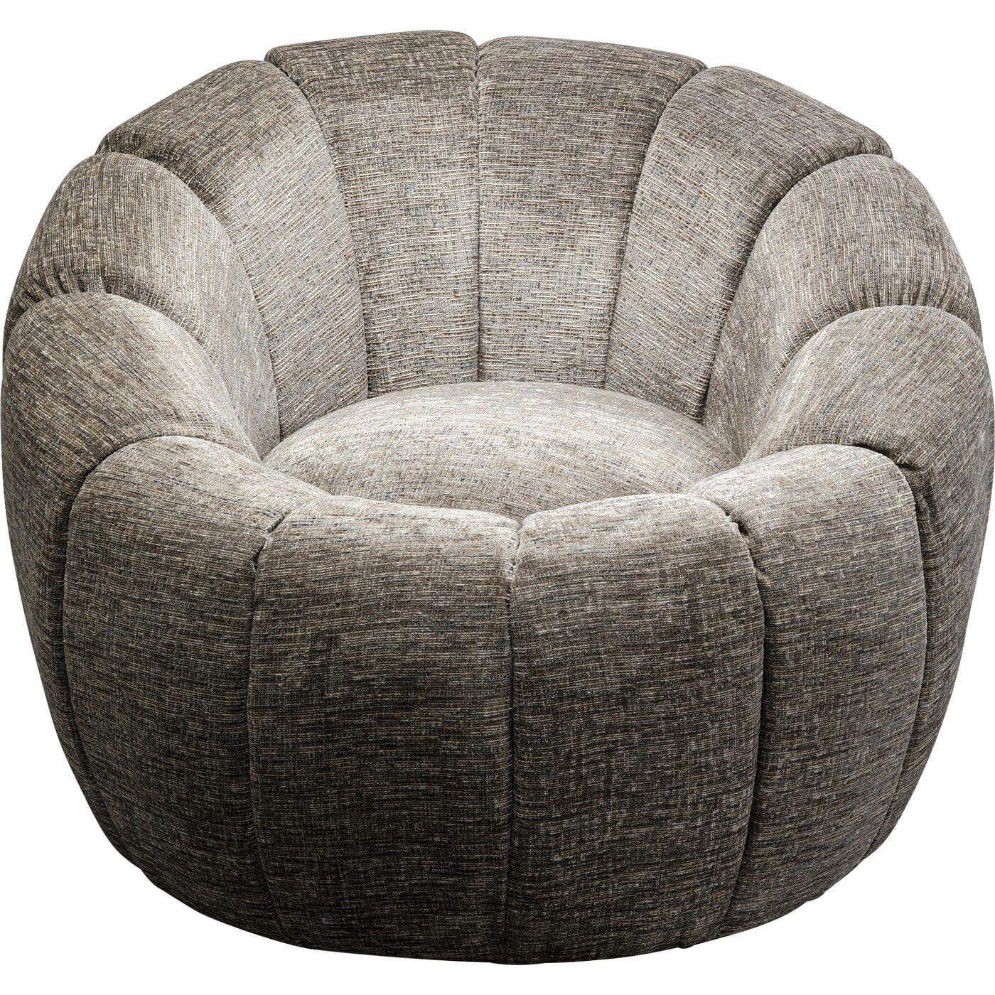 KARE Design Fauteuil pivotant Fiori gris  