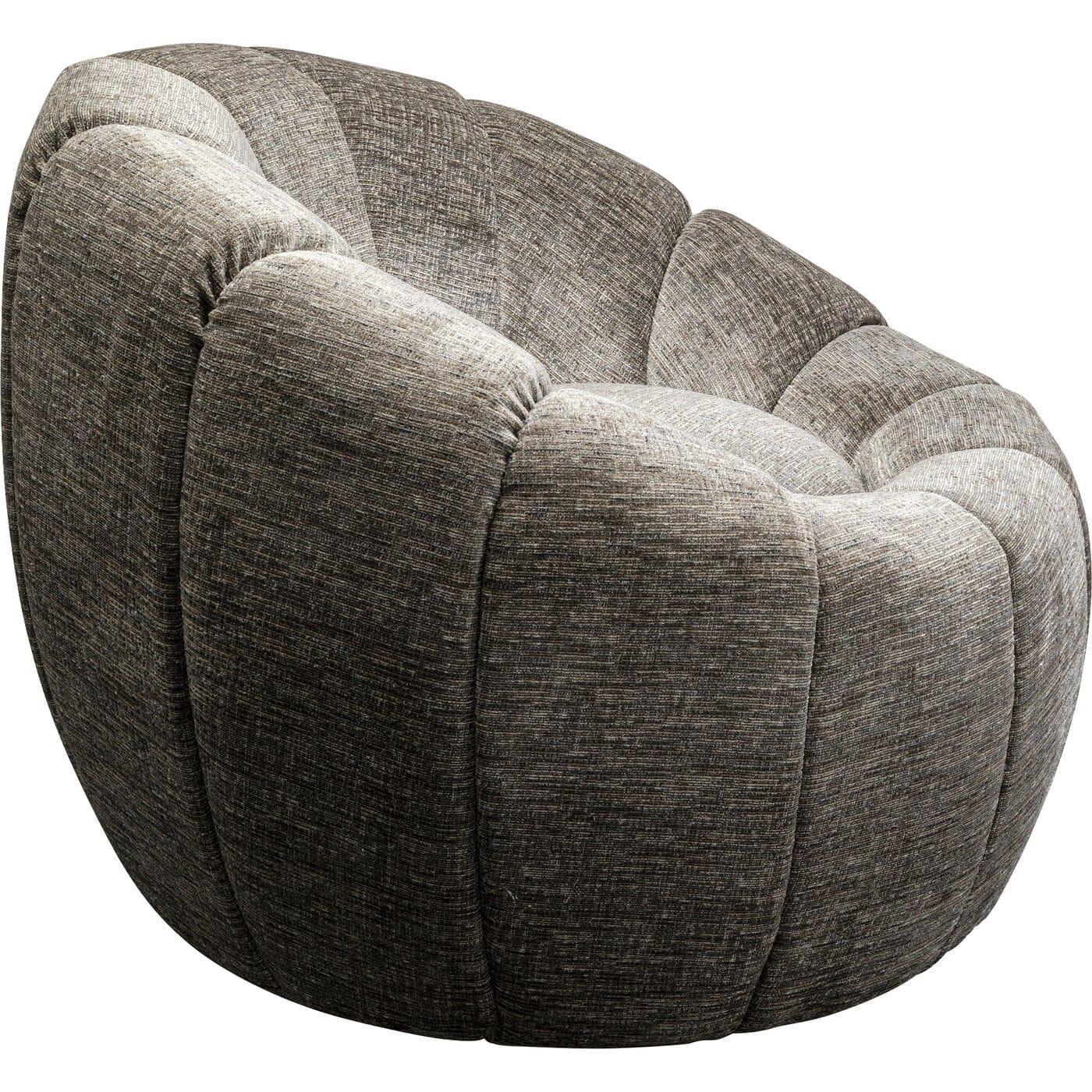 KARE Design Fauteuil pivotant Fiori gris  