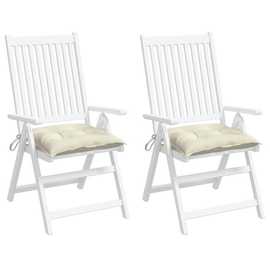 VidaXL Coussins de chaise 2 pcs  50x50x7 cm Tissu  