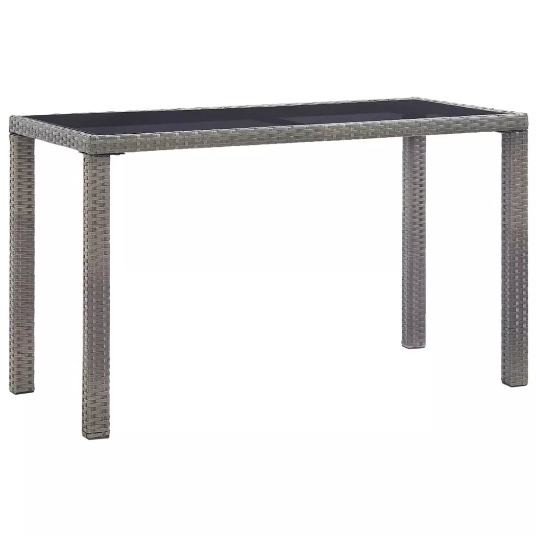 Table de jardin Anthracite 123x60x74 cm Résine tressée