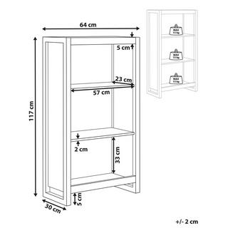 Beliani Bücherregal mit 3 Ebenen aus Faserplatte Modern JOHNSON  