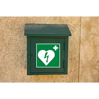 Exacompta Hinweisschild, Defibrillator, PVC, selbstklebend und rutschfest, 20x20 cm  