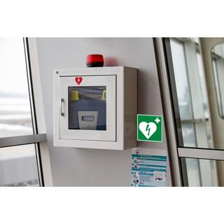 Exacompta Hinweisschild, Defibrillator, PVC, selbstklebend und rutschfest, 20x20 cm  