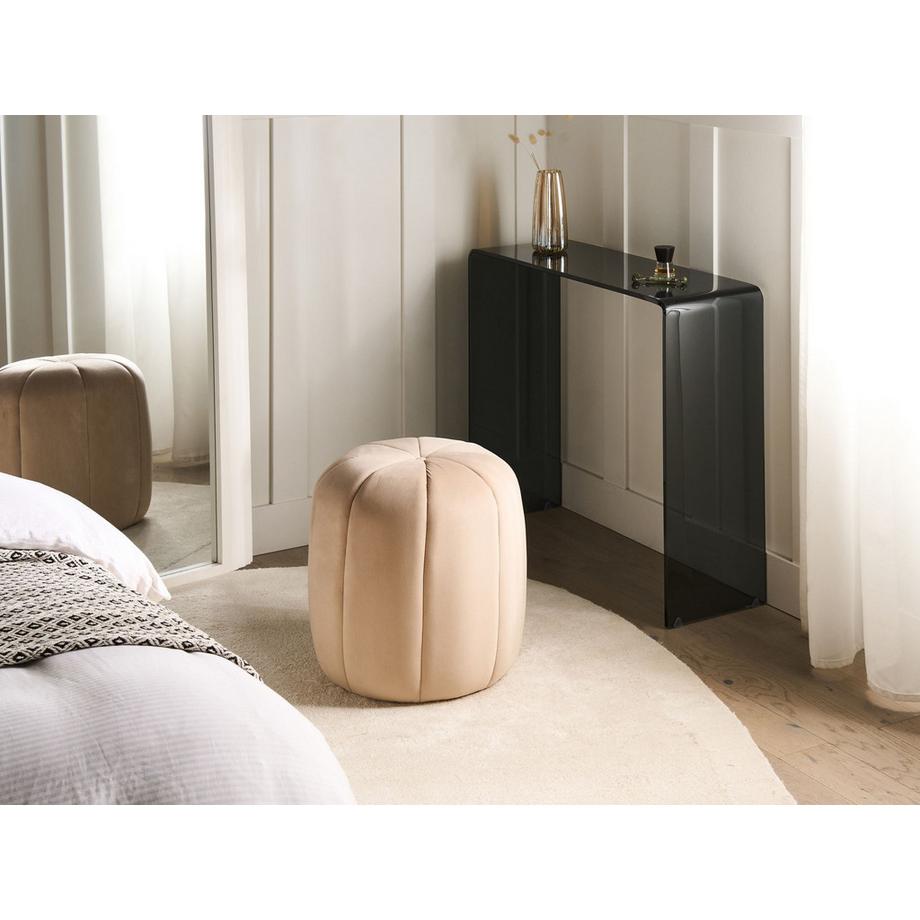 Beliani Pouf en Velours Glamour SELBY  