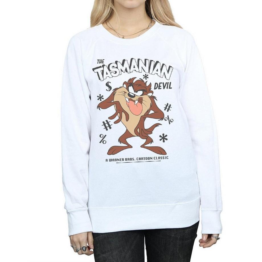 LOONEY TUNES Tasmanian Devil Grafikdruck Sweatshirt  