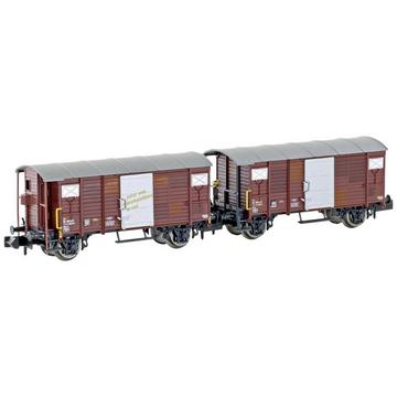 N 2er-Set gedeckte Güterwagen K2 der SBB