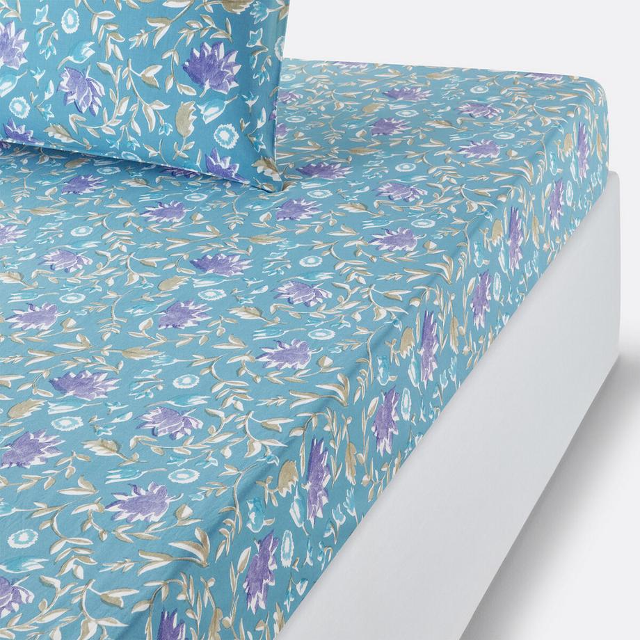 Drap housse coton lavé bonnet 30 cm