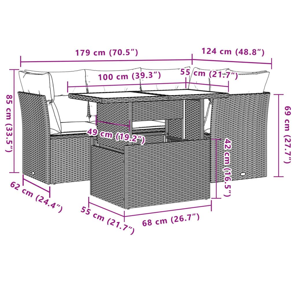 VidaXL Garten sofagarnitur poly-rattan  