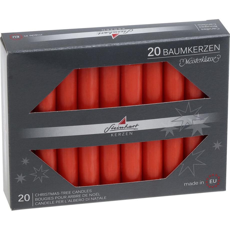 STEINHART STEINHART Baumkerzen 100x13mm 02333-10 rot 20 Stück  