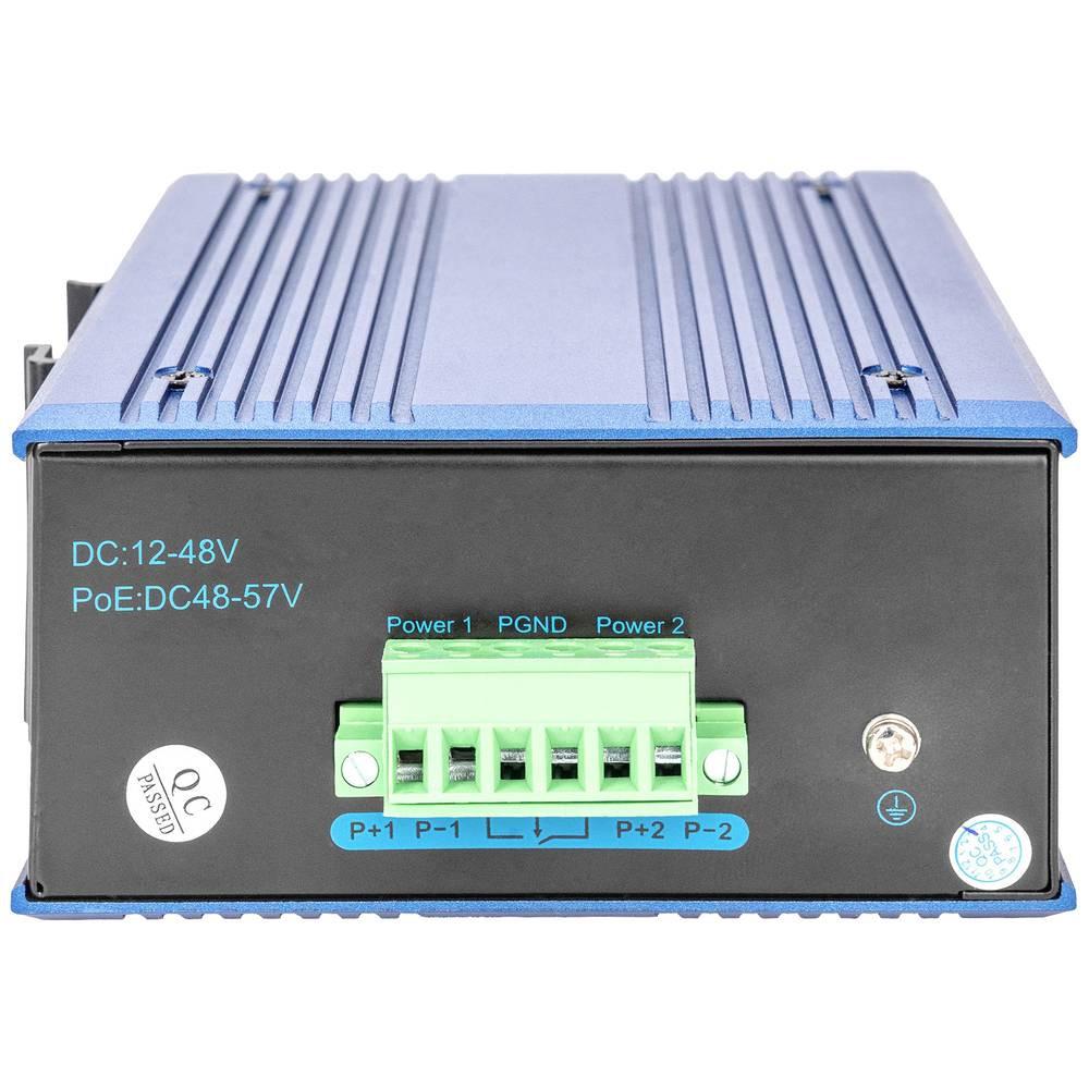 Digitus  Industrieller 8-Port Fast Ethernet Switch, unmanaged, reduntante Stromversorgung 