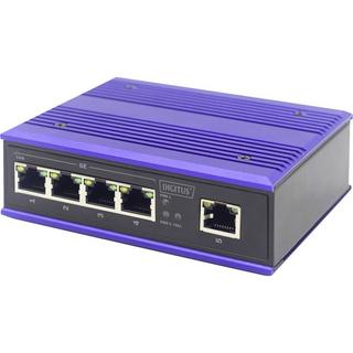 Digitus  Industrieller 8-Port Fast Ethernet Switch, unmanaged, reduntante Stromversorgung 