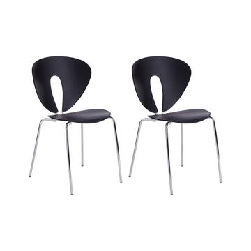 Lot de 2 chaises de salle à manger en Polypropylène Moderne TRACY