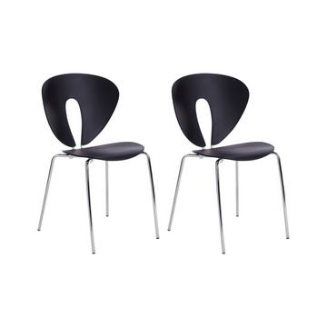 Lot de 2 chaises en Polypropylène Moderne TRACY