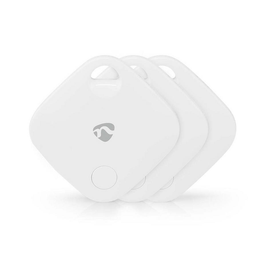Nedis  Schlüsselfinder | Kompatibel mit: Apple Find My App | Batteriebetrieben | 3x CR2032 | Batterien enthalten | Bluetooth® Version: 5.1 | Batterielebensdauer bis zu: 1 Jahr | Weiß | 3 Stück. 