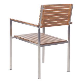Beliani Lot de 6 chaises de jardin en Teck certifié FSC® Traditionnel VIAREGGIO  