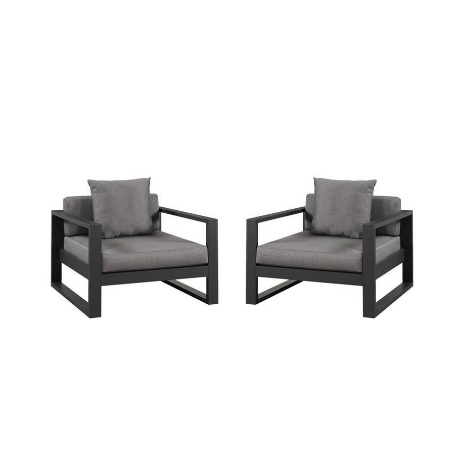 Gartensessel 2erSet Aluminium MOLOKAI