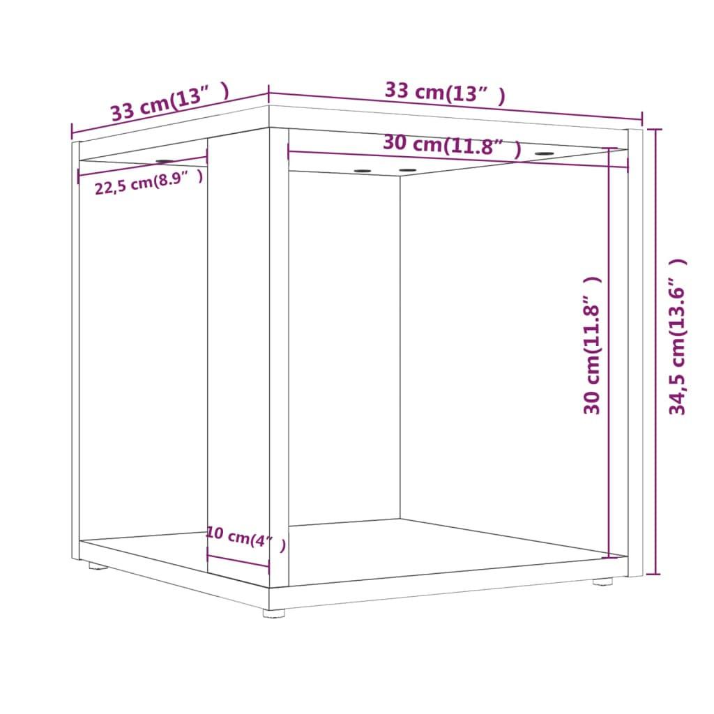 VidaXL Table d'appoint bois d'ingénierie  