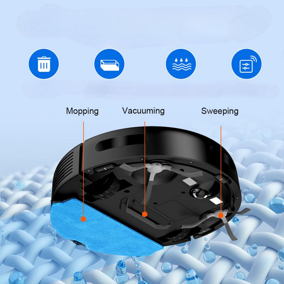 Blue Chilli Robot aspirapolvere con navigazione giroscopica e sistema intelligente del serbatoio dell'acqua  