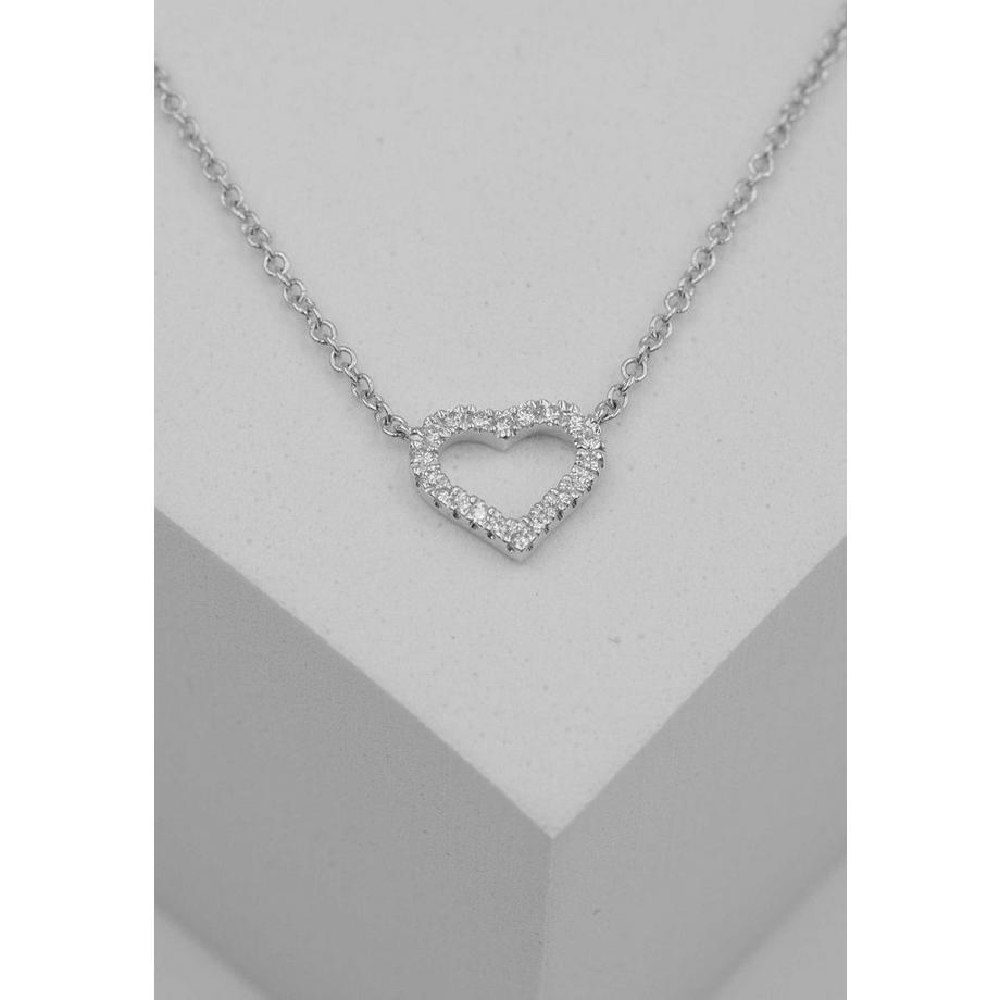 MUAU Schmuck  Bracelet Herz Weissgold 750 18 Brillanten 0.06ct. 19cm 