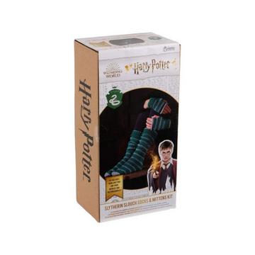 Harry Potter Strickset Fäustling und Socken Slytherin