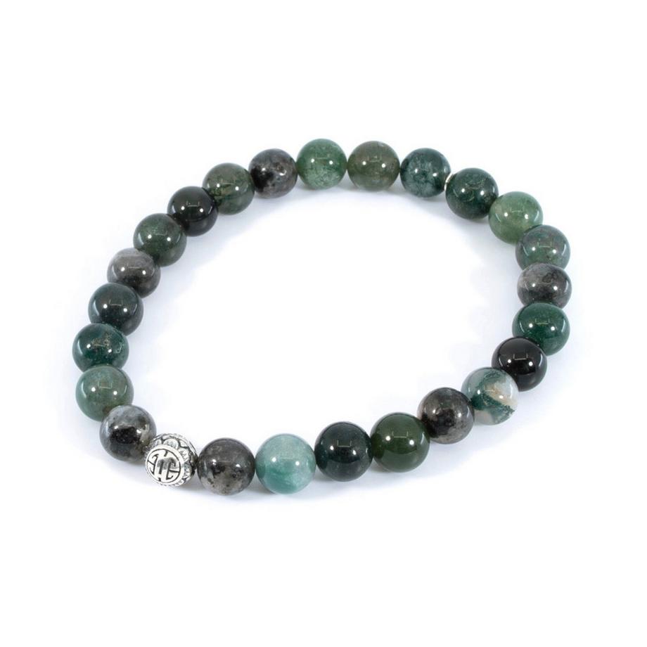 Balibay  Rafat  Armband mit Moosachat und Achat Steinen 