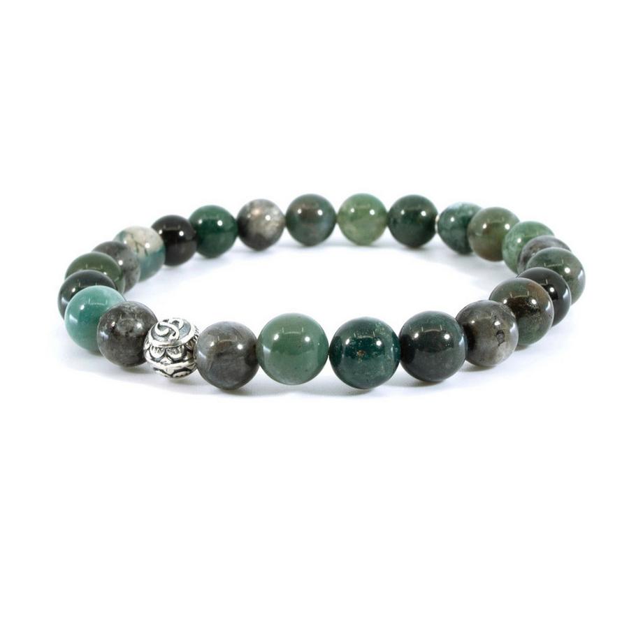 Rafat  Armband mit Moosachat und Achat Steinen