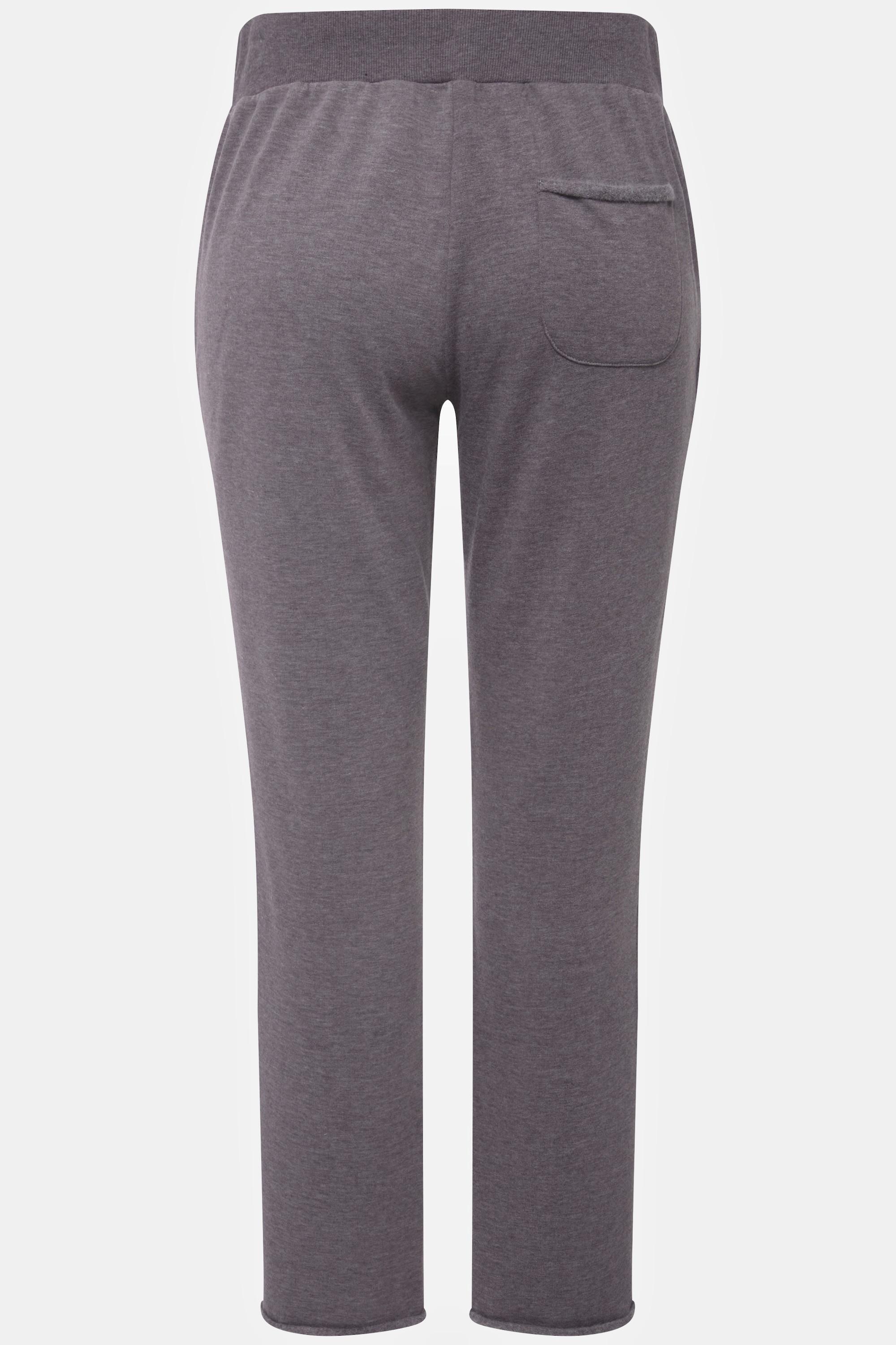 Ulla Popken  Pantaloni loungewear dal taglio della gamba stretto con orlino arrotolato e cintura elastica 