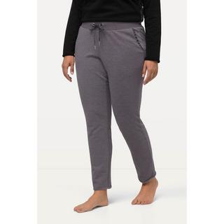 Ulla Popken  Pantaloni loungewear dal taglio della gamba stretto con orlino arrotolato e cintura elastica 