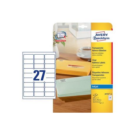 Avery-Zweckform AVERY ZWECKFORM Etiketten 63,5x29,6mm, 675 Stück  