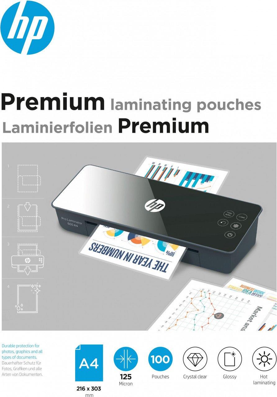 HPINC HP Premium Laminating Pouches, A4, 125 Micron  