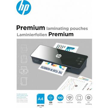 HP Premium Laminating Pouches, A4, 125 Micron