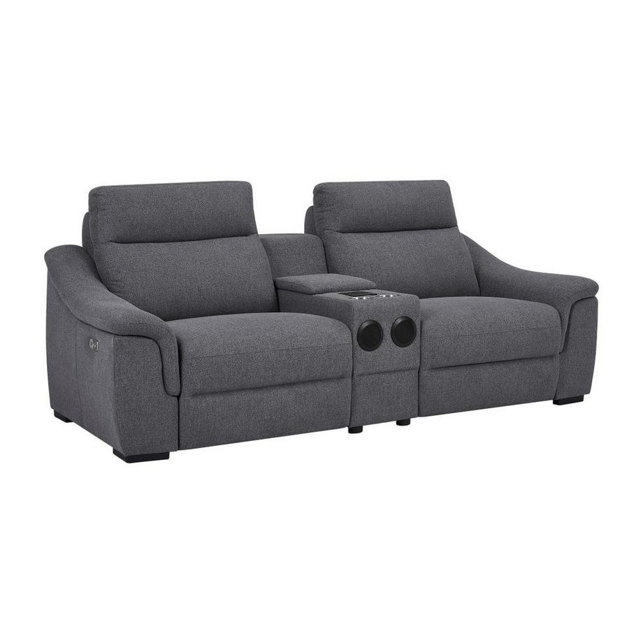 Vente-unique Relaxsofa elektrisch 2-Sitzer - Stoff - Grau - VERETO  