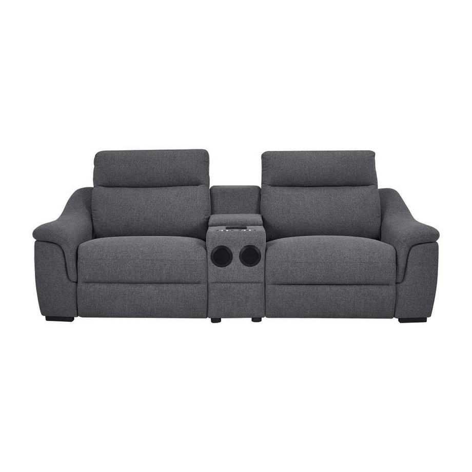 Vente-unique Relaxsofa elektrisch 2-Sitzer - Stoff - Grau - VERETO  