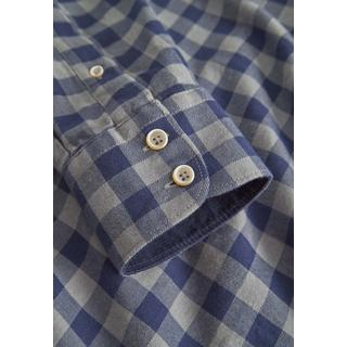 Colours & Sons Langarmhemd Printed Navy Vichy  