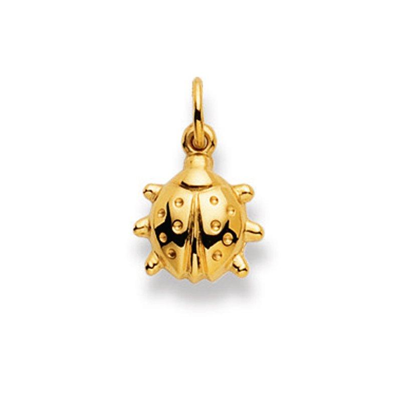 MUAU Schmuck  Pendentif scarabée porte-bonheur or jaune 750, 16x10mm 