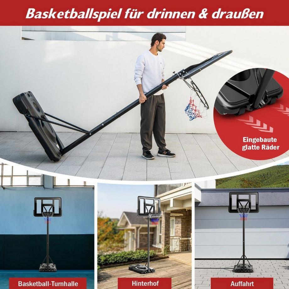 Northix  Panier de basketball réglable en hauteur pour l’extérieur 