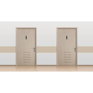 Exacompta Piastra porta autoadesiva alluminio Toilette Donna 16,5x4,4 cm  