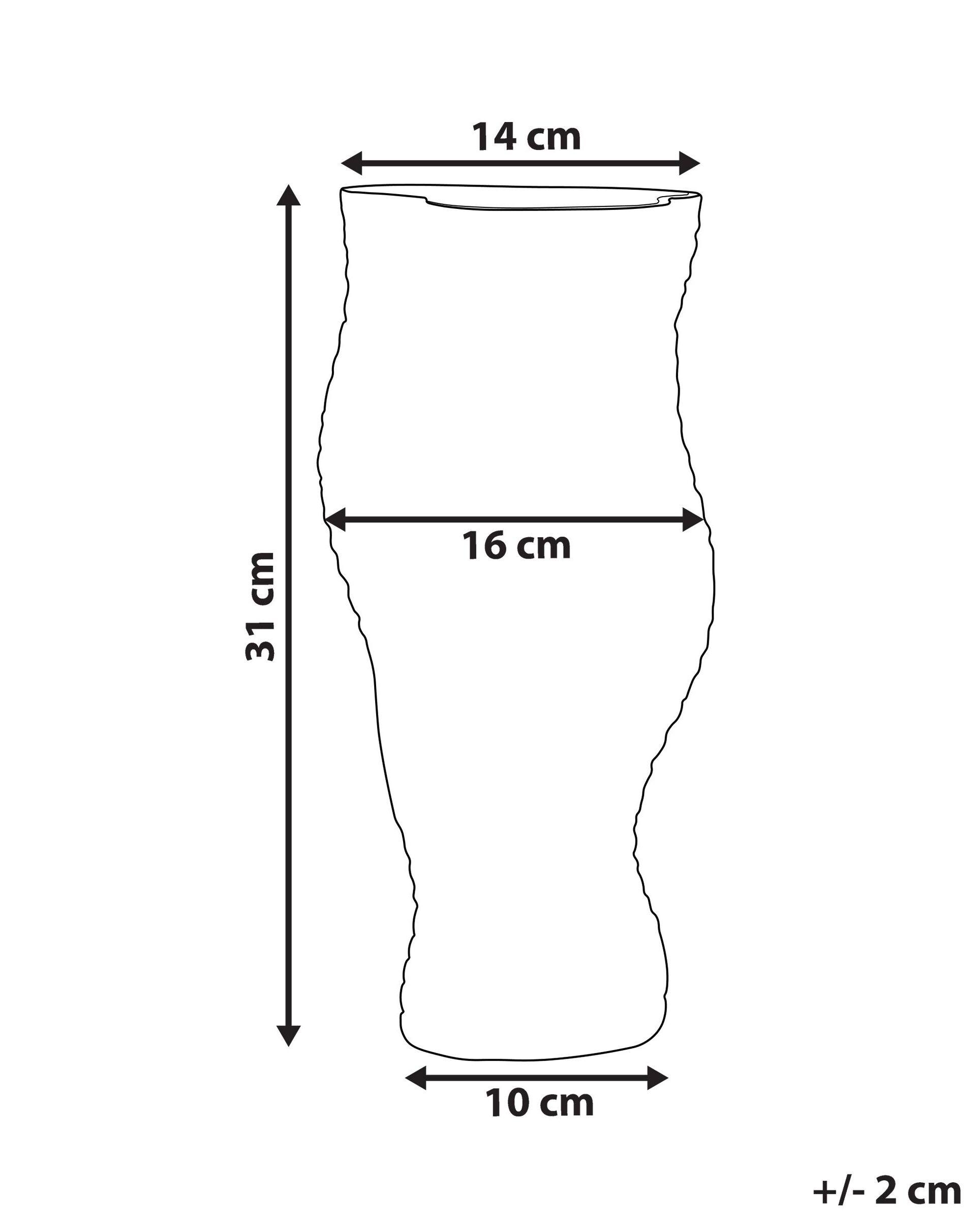 Beliani Vaso da fiori en Vetro Moderno DYTIKO  