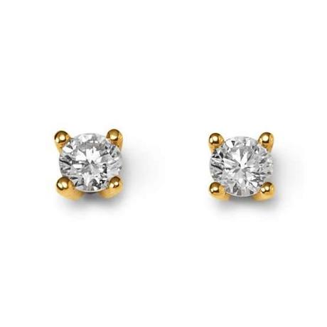 MUAU Schmuck  Clous d'oreilles en diamant 0,10ct. or jaune 750 