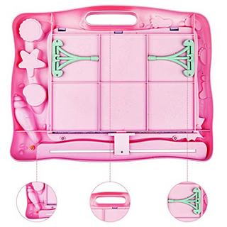 Activity-board  Große magnetische Zeichentafel Zaubertafel, magische Zeichentafel mit 3 magnetischen Stempeln und magnetischem Bleistift 