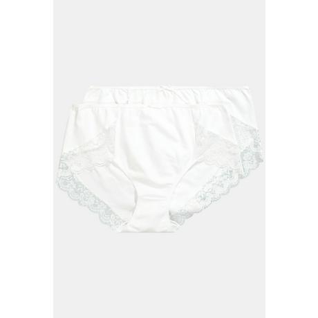 Ulla Popken  Culottes hautes, lot de 2, dentelle 